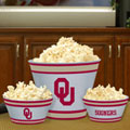 Oklahoma Sooners NCAA College Melamine 3 Bowl Serving Set