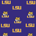 LSU Louisiana State Tigers Ruffled Bedskirt - Purple