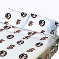 Florida Seminoles 100% Cotton Sateen King Pillowcase - White