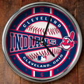 Cleveland Indians MLB 12" Chrome Wall Clock