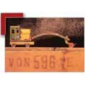 Steam Shovel - Contemporary mount print with beveled edge