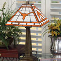 Texas Longhorns NCAA College Stained Glass Mission Style Table Lamp