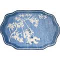 Blue Toile Rug (39" x 58")
