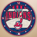 Cleveland Indians MLB 12" Round Art Glass Wall Clock