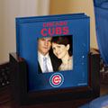 Chicago Cubs MLB Art Glass Photo Frame Coaster Set