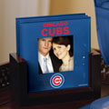 Chicago Cubs MLB Art Glass Photo Frame Coaster Set