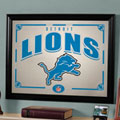 Detroit Lions NFL Framed Glass Mirror