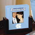 North Carolina Tarheels UNC NCAA College Art Glass Photo Frame Coaster Set