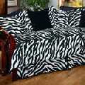 Black/White Zebra Print Daybed Bed-In-A-Bag