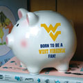 West Virginia Mountaineers NCAA College Ceramic Piggy Bank