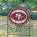 San Francisco 49ers NFL Stained Glass Outdoor Yard Sign
