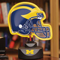Michigan Wolverines NCAA College Neon Helmet Table Lamp