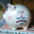 Texas Rangers MLB Ceramic Piggy Bank