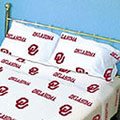 Oklahoma Sooners  100% Cotton Sateen King Pillowcase - White