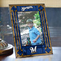 Milwaukee Brewers MLB 9" x 6.5" Vertical Art-Glass Frame