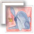 Grey Rabbit - Contemporary mount print with beveled edge