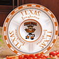 Texas Longhorns NCAA College 14" Ceramic Chip and Dip Tray