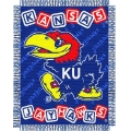 Kansas Jayhawks NCAA College Baby 36" x 46" Triple Woven Jacquard Throw