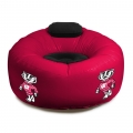 Wisconsin Badgers NCAA College Vinyl Inflatable Chair w/ faux suede cushions