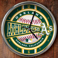 Oakland Athletics MLB 12" Chrome Wall Clock