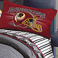 Washington Redskins Queen Size Pinstripe Sheet Set