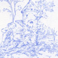 Isabella Blue Toile Camelback Canopy 