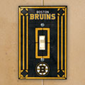 Boston Bruins NHL Art Glass Single Light Switch Plate Cover