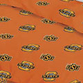 Oklahoma State Cowboys 100% Cotton Sateen Queen Sheet Set - Orange