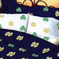 Notre Dame Fighting Irish 100% Cotton Sateen Standard Pillowcase - White