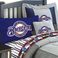 Milwaukee Brewers Authentic MLB Team Jersey Bedding Twin Size Comforter / Sheet Set