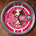 New Mexico Lobos NCAA College 12" Chrome Wall Clock