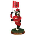 North Carolina State Wolfpack NCAA College Flag Holding Mascot Figurine