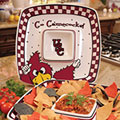 South Carolina Gamecocks NCAA College 14" Gameday Ceramic Chip and Dip Tray