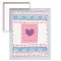 Patchwork Heart II - Contemporary mount print with beveled edge