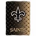 New Orleans Saints NFL "Diamond Plate" 60' x 80" Raschel Throw