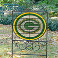 Green Bay Packers NFL Stained Glass Outdoor Yard Sign