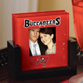 Tampa Bay Buccaneers NFL Art Glass Photo Frame Coaster Set