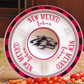 New Mexico Lobos NCAA College 14" Ceramic Chip and Dip Tray