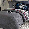 Oakland Raiders NFL Team Denim Queen Comforter / Sheet Set