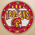 University of Southern California USC Trojans NCAA College 12" Round Art Glass Wall Clock