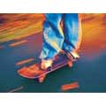 Skate Boarder I - Contemporary mount print with beveled edge