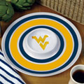 West Virginia Mountaineers NCAA College 14" Round Melamine Chip and Dip Bowl
