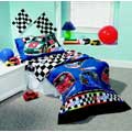 NASCAR Checkered Flag Toddler 4 Piece Comforter / Sheet Set