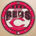 Cincinnati Reds MLB 12" Round Art Glass Wall Clock