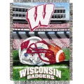 Wisconsin Badgers NCAA College "Home Field Advantage" 48"x 60" Tapestry Throw