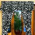 Black/White Zebra Print Drapes