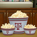 Texas A&M Aggies NCAA College Melamine 3 Bowl Serving Set