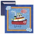 Go Man Go - Boat - Contemporary mount print with beveled edge