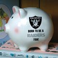 Oakland Raiders NFL Ceramic Piggy Bank