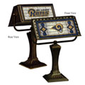 St. Louis Rams NFL Art Glass Bankers Lamp